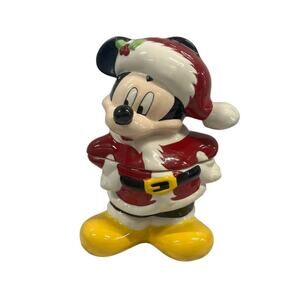 Santa Mickey Mouse Christmas Cookie Jar- Disney